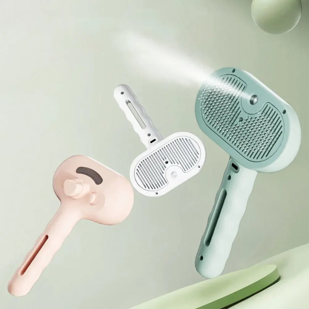 Pet Grooming Combo: Cat Steam Brush & Hair Removal Comb - silverfoxgoods